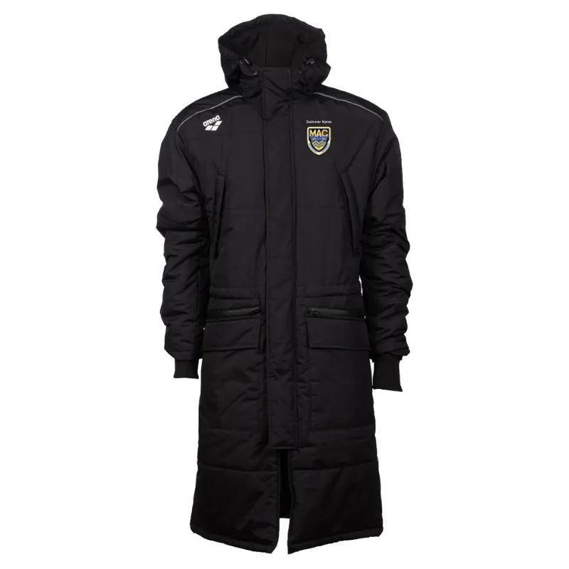 MAC UNISEX SOLID TEAM PARKA - BLACK - EMBROIDERED