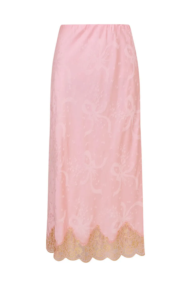 Malina Silk-Blend Jacquard Maxi Skirt