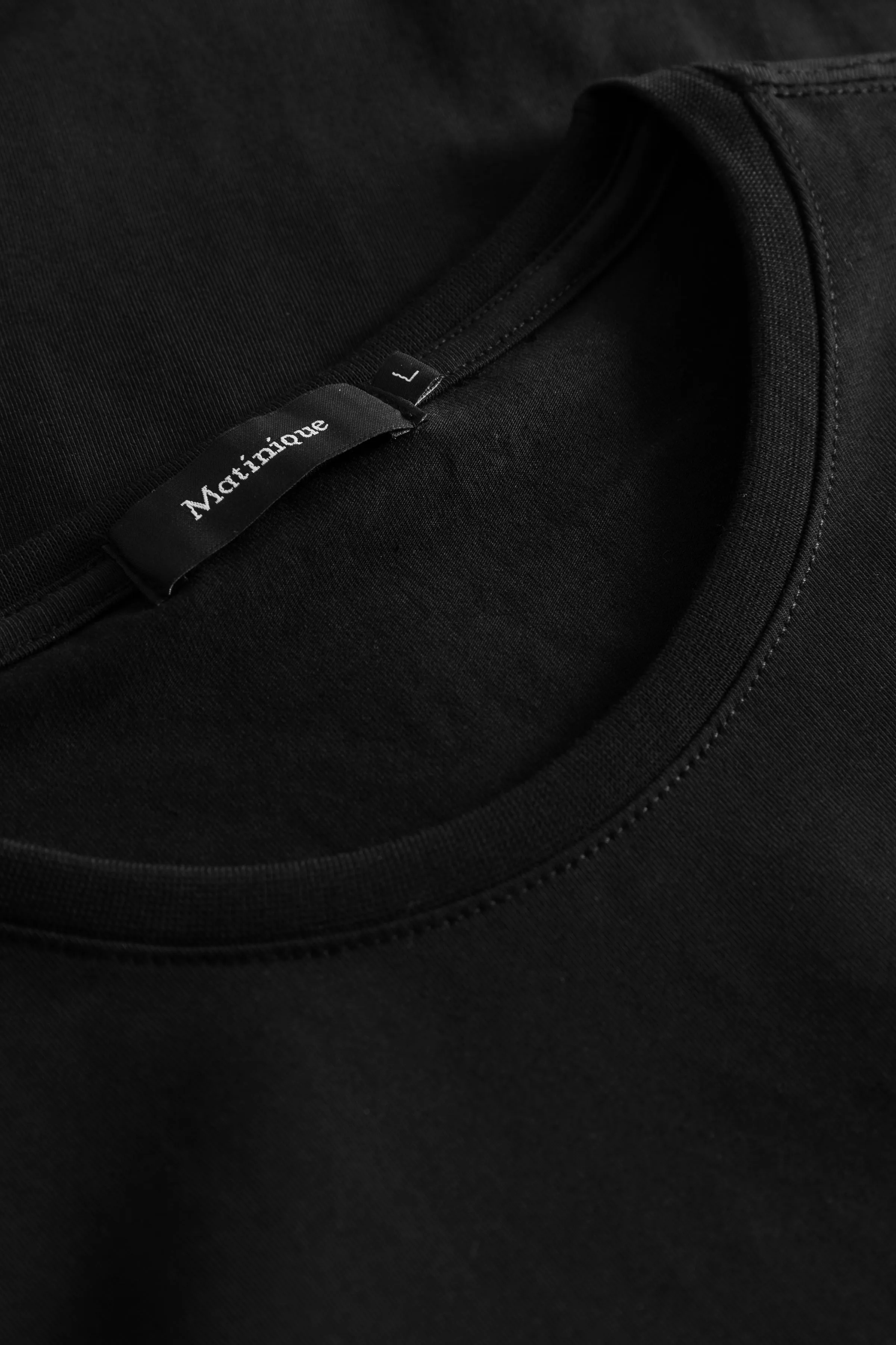 Matinique® Jermalink Cotton Stretch Crew T-Shirt/Black - CORE AW24