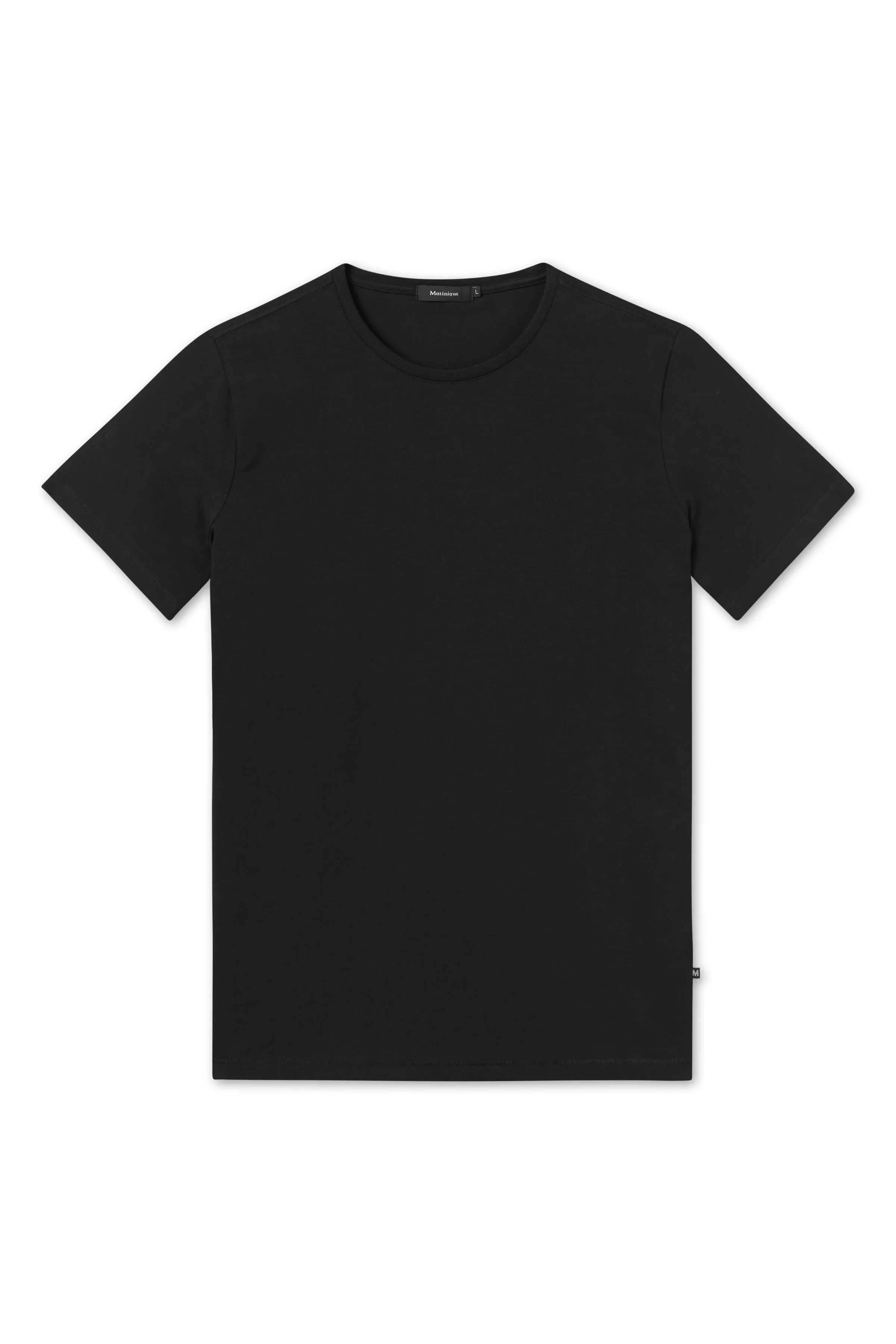 Matinique® Jermalink Cotton Stretch Crew T-Shirt/Black - CORE AW24