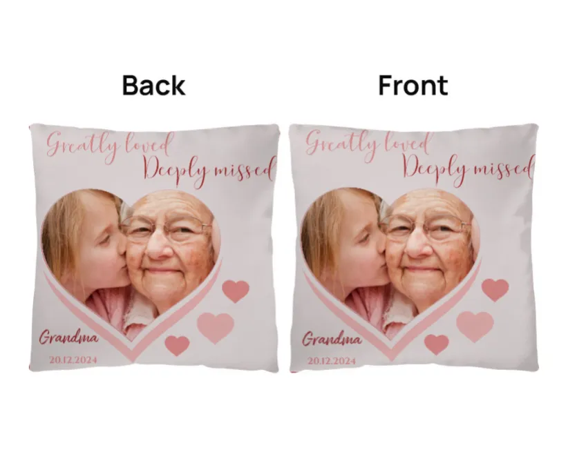 Memorial, Greatly Loved Deeply Missed Heart Classic Pillow