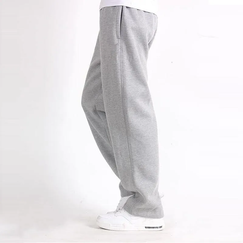 Men Plus Size Pants 6XL Solid Baggy Loose Elastic Pants Cotton Sweatpants Casual Pants Trousers Large Big Plus Size 5XL 6XL 7XL