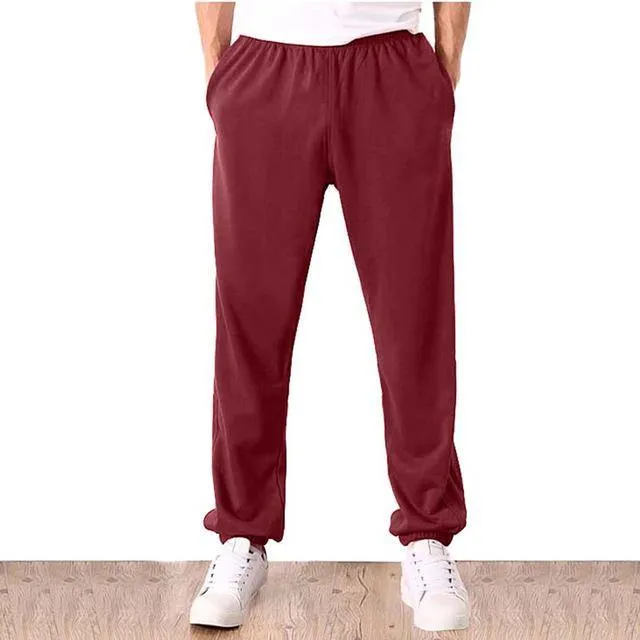 Men Plus Size Pants 6XL Solid Baggy Loose Elastic Pants Cotton Sweatpants Casual Pants Trousers Large Big Plus Size 5XL 6XL 7XL