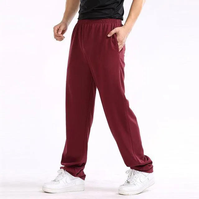 Men Plus Size Pants 6XL Solid Baggy Loose Elastic Pants Cotton Sweatpants Casual Pants Trousers Large Big Plus Size 5XL 6XL 7XL