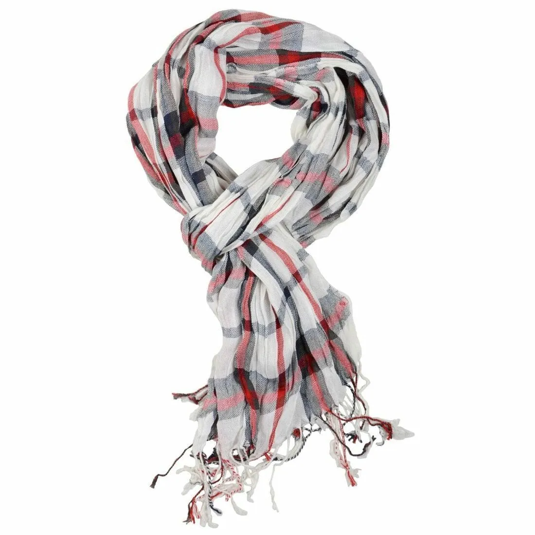 Mens Check Lightweight Woven Scarf Milan/ Roma/ Venice