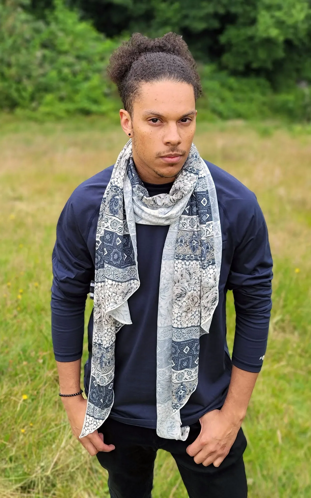 Men's Handkerchief Scarf - English Tea, Solid (Sold Out!)