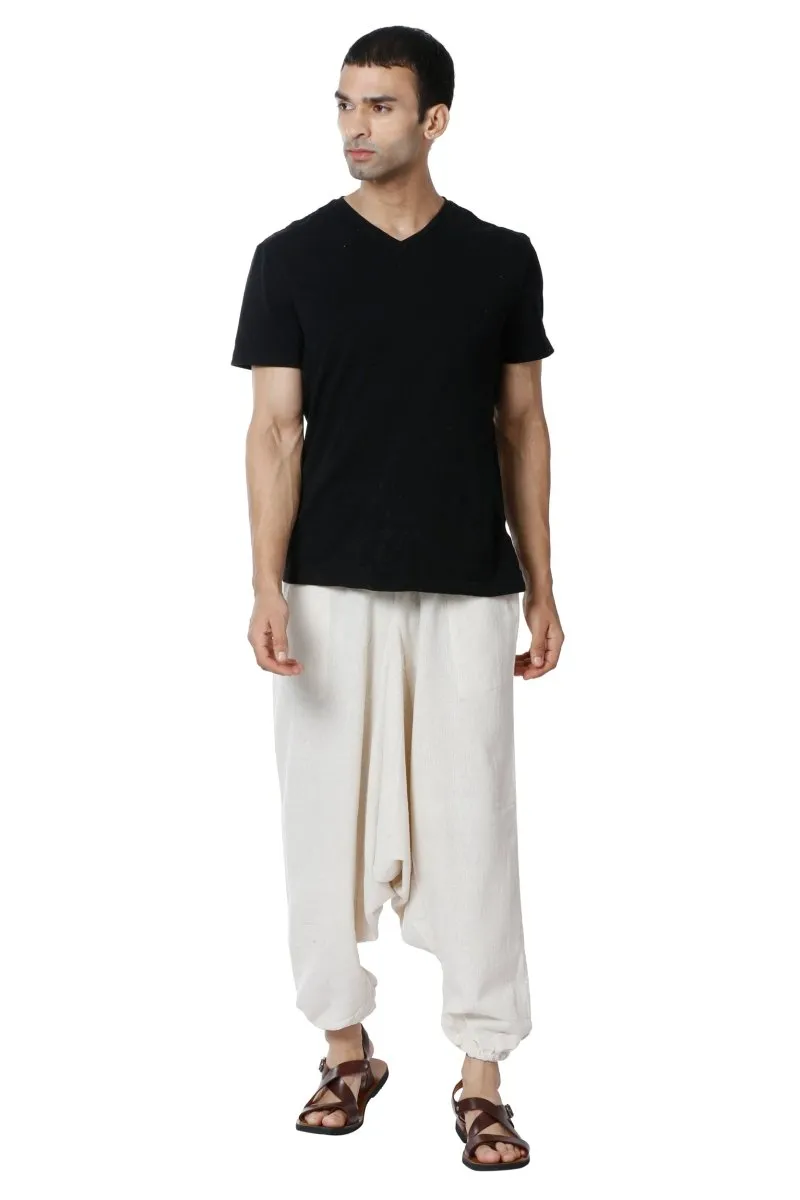 Men's Harem Pack of 2 | Cream & Grey | Fits Waist Sizes 28 to 36 Inches