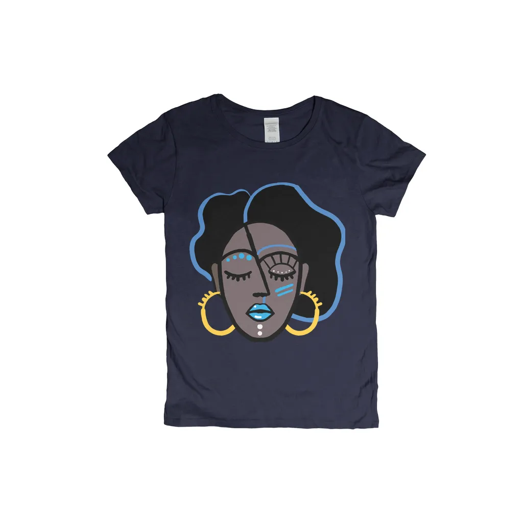 Mocha Afro Blue T-Shirt