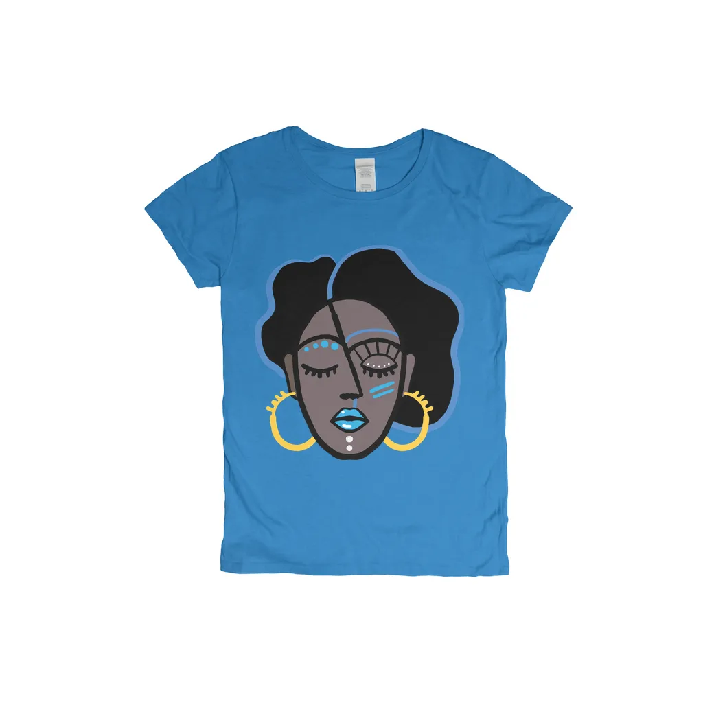 Mocha Afro Blue T-Shirt