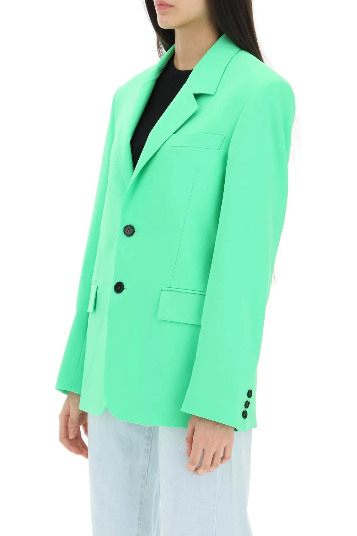 Msgm stretch wool two-button blazer