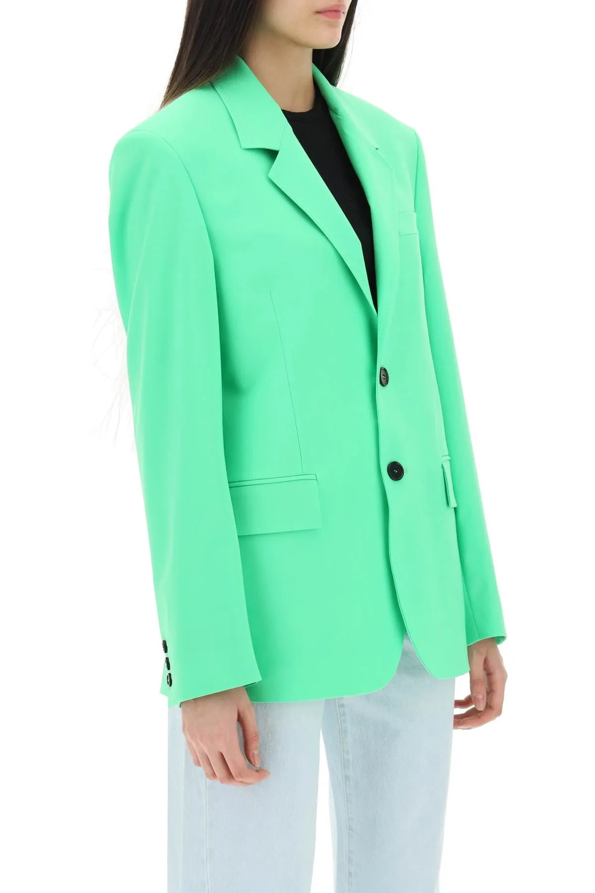 Msgm stretch wool two-button blazer