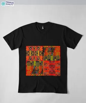 Multicolor Patch Ankara Premium T-Shirt