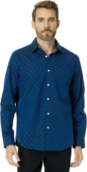 Nautica Men's Wrinkle-Resistant Printed Wear to Work Shirt 