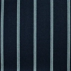 Navy Blue with White Twin Blazer Stripe Jacketing