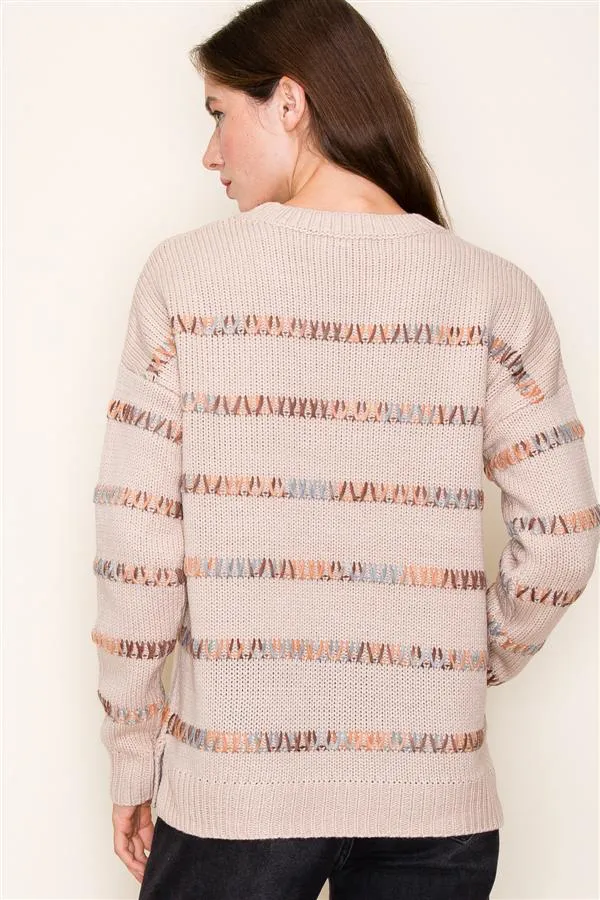 Neutrals Stitched Detail Sweater