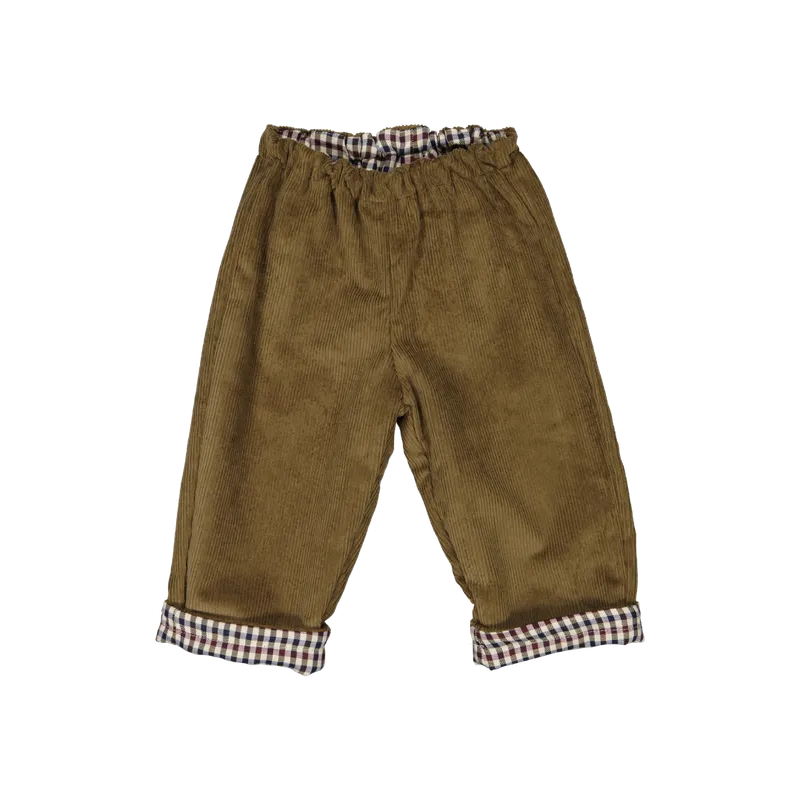 NINI REVERSIBLE Pants - Brown Velvet