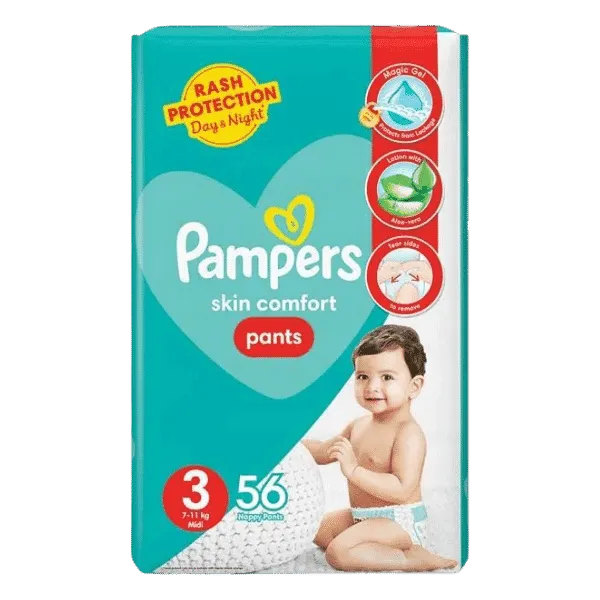 PAMPERS PANTS SKIN COMFORT MIDI 3 - 56 PANTS