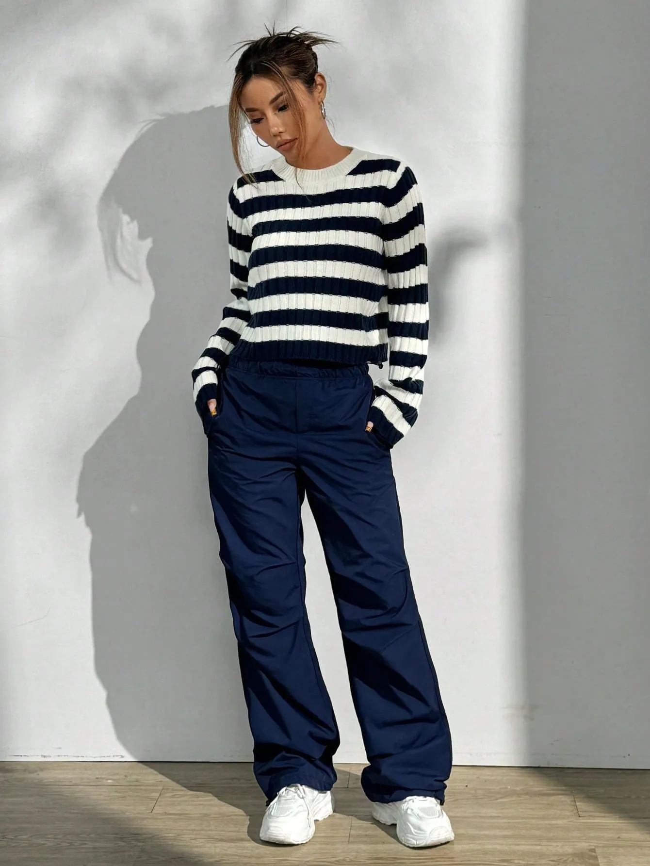 Parien Striped Long Sleeve Sweater