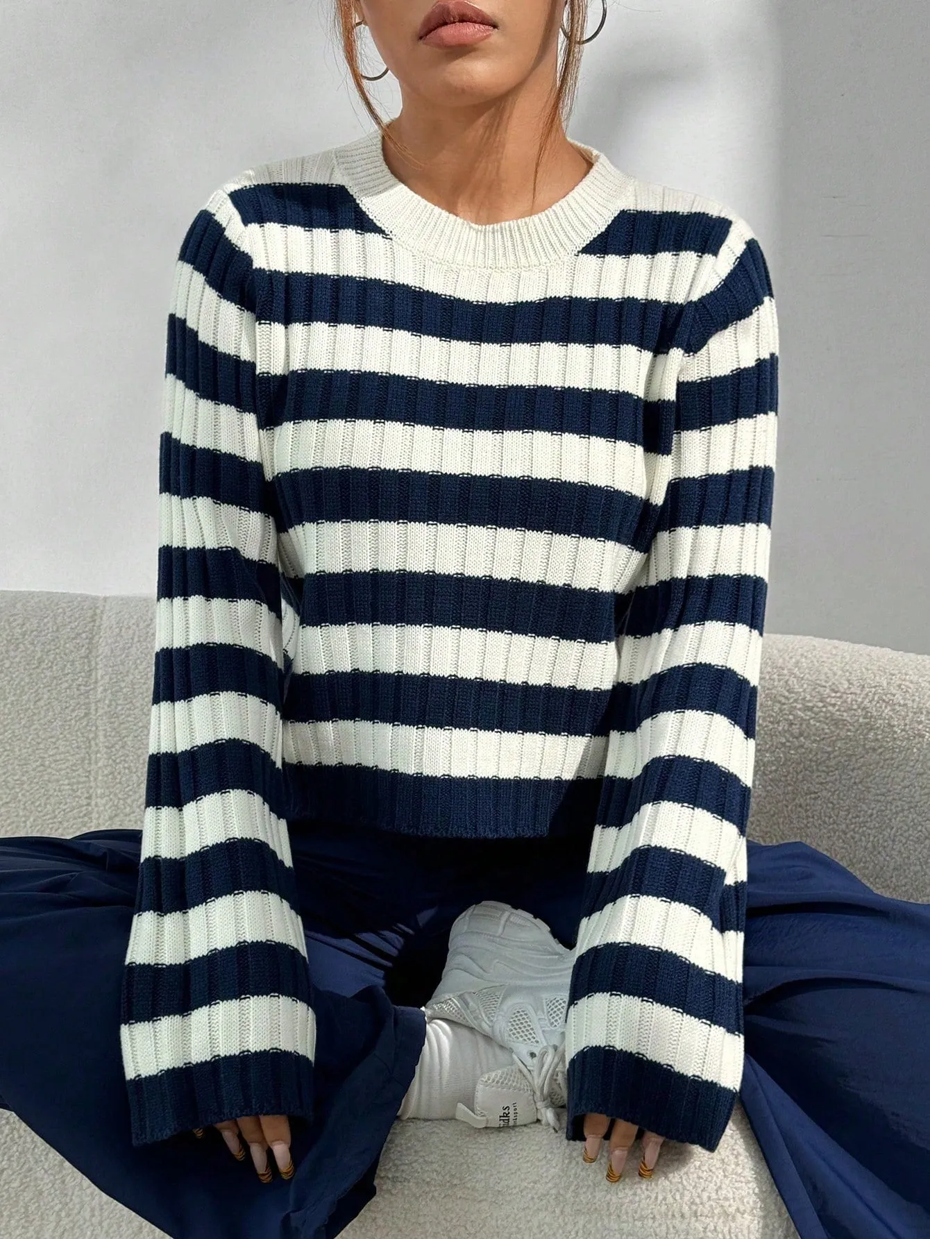 Parien Striped Long Sleeve Sweater