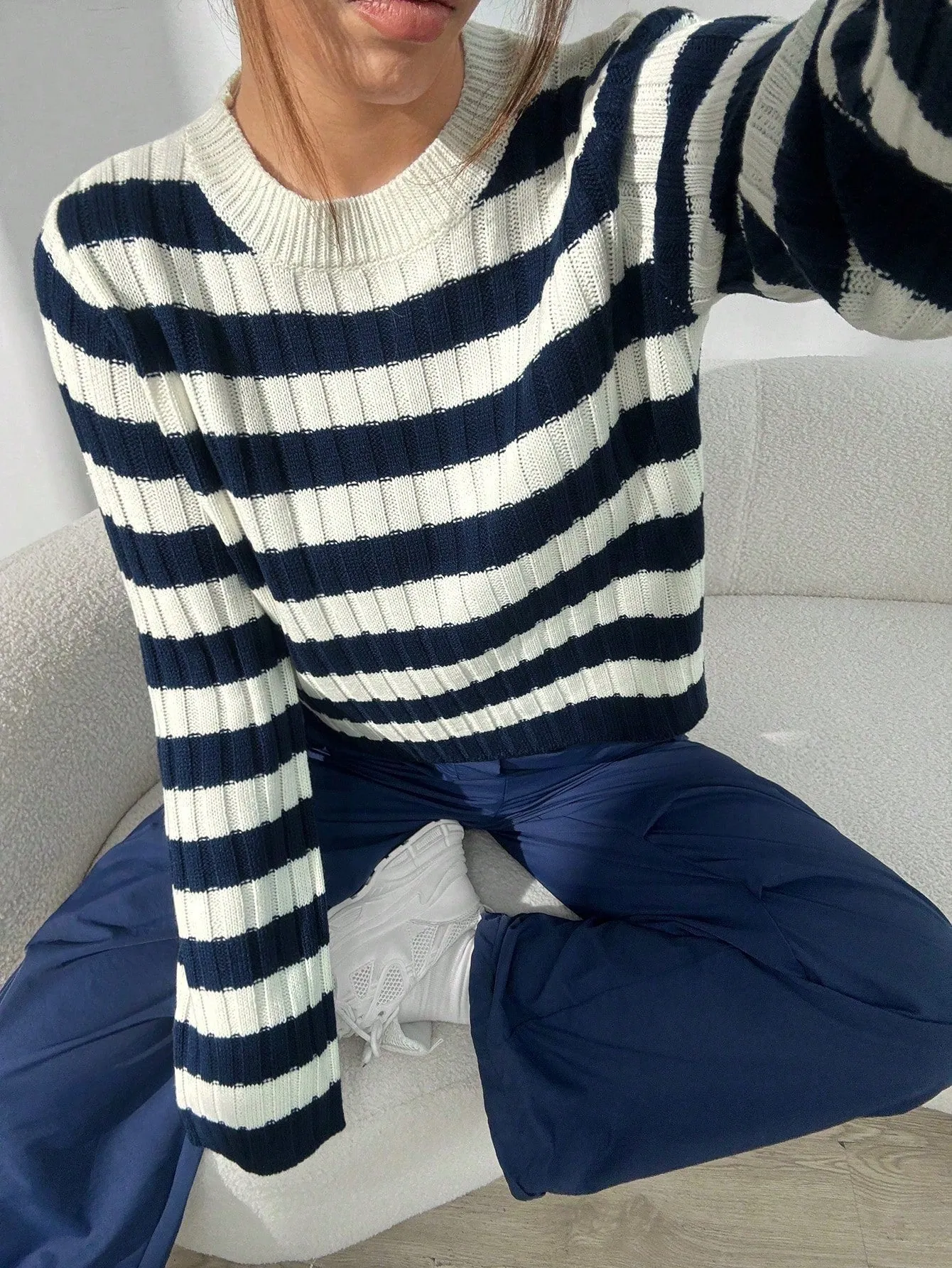 Parien Striped Long Sleeve Sweater