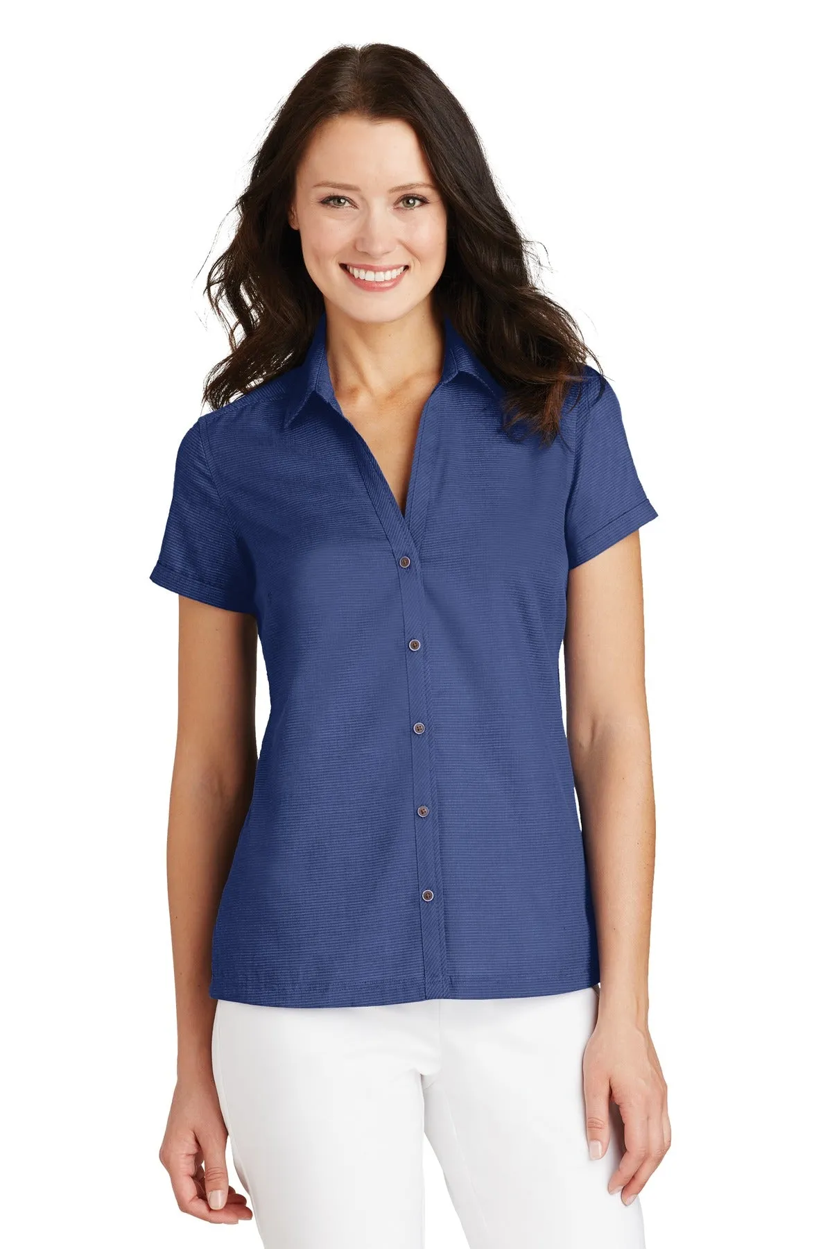 Port Authority® Ladies Textured Camp Shirt. L662