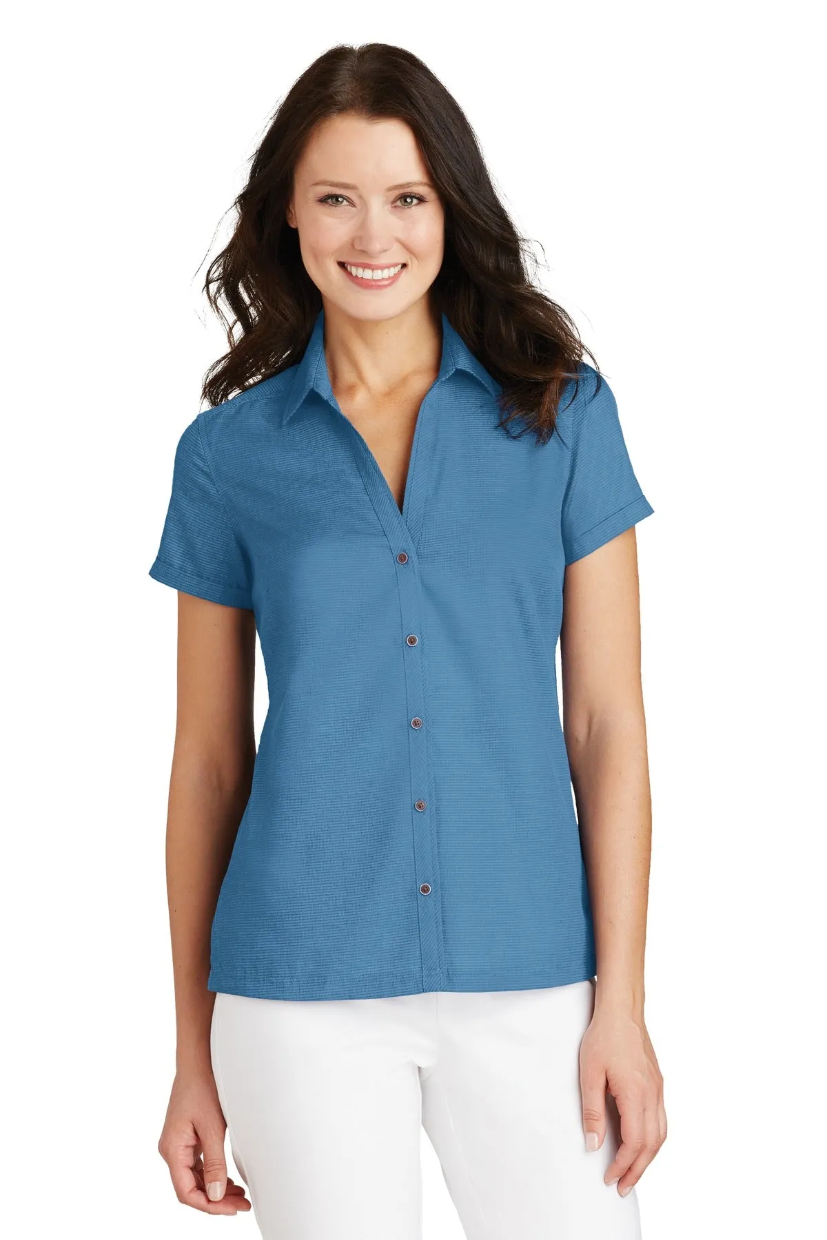 Port Authority® Ladies Textured Camp Shirt. L662