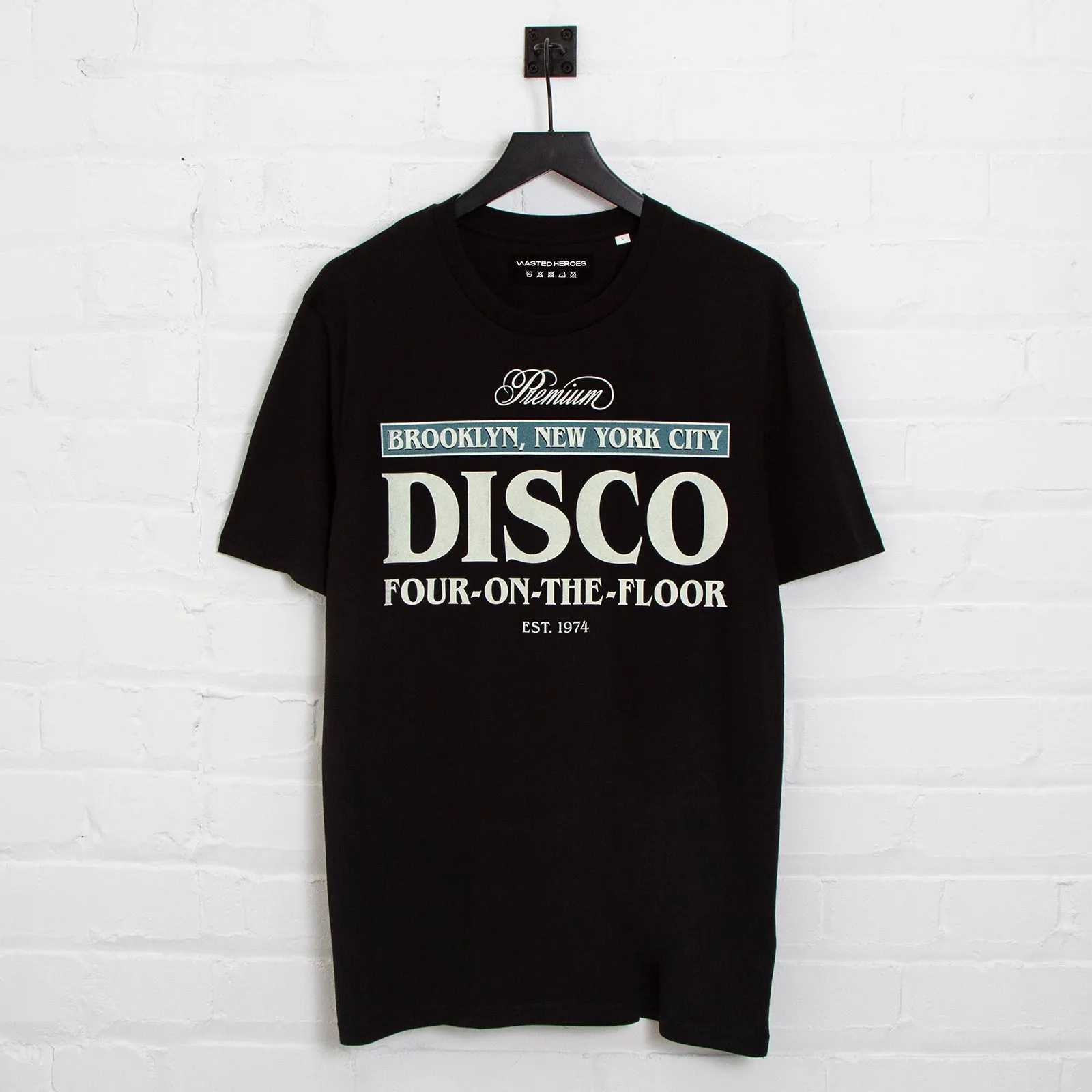 Premium Disco Front Print - Tshirt - Black