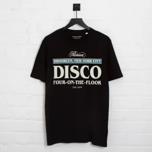 Premium Disco Front Print - Tshirt - Black