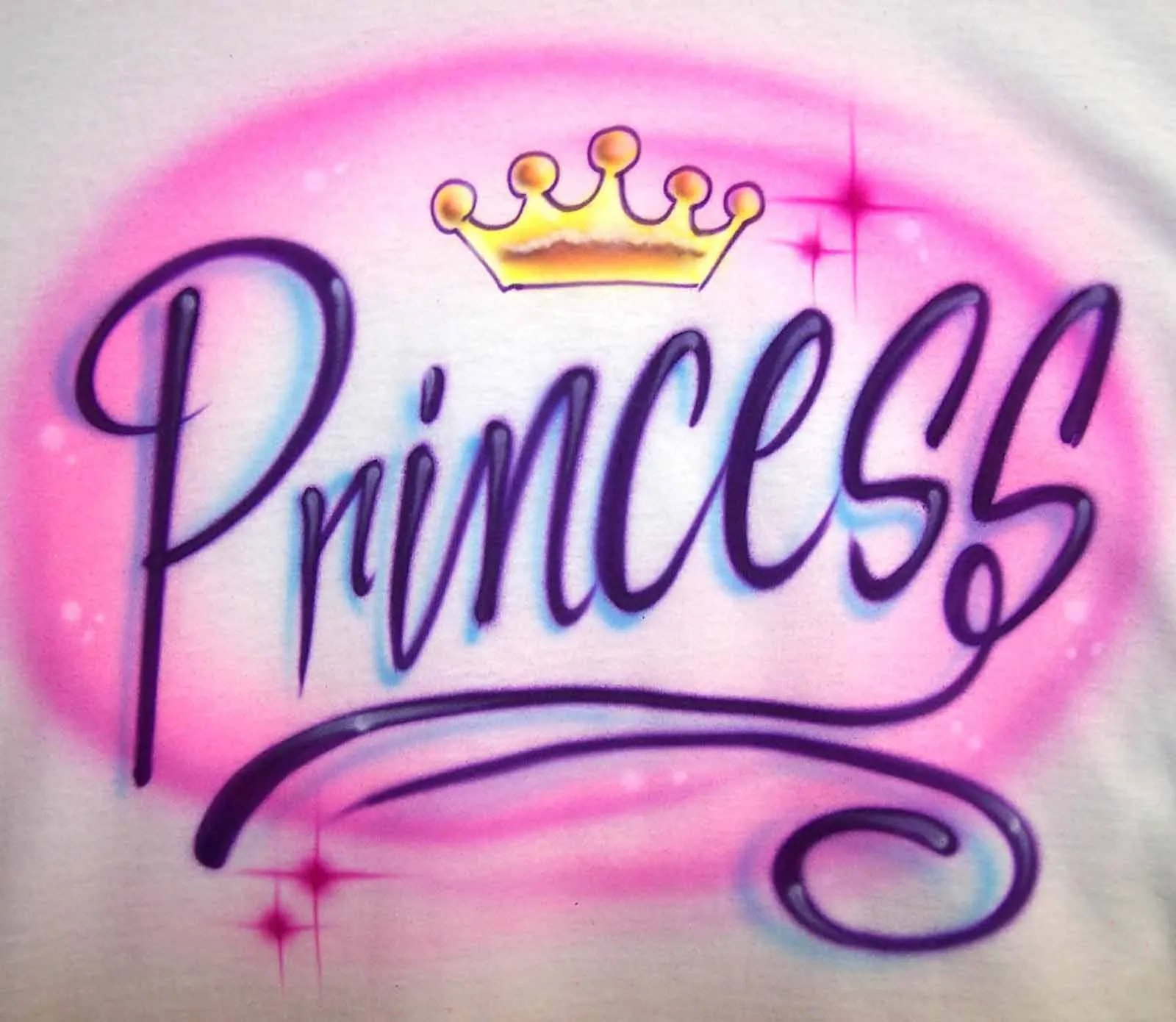 Princess and Tiara  Airbrushed Tee or Sweatshirt