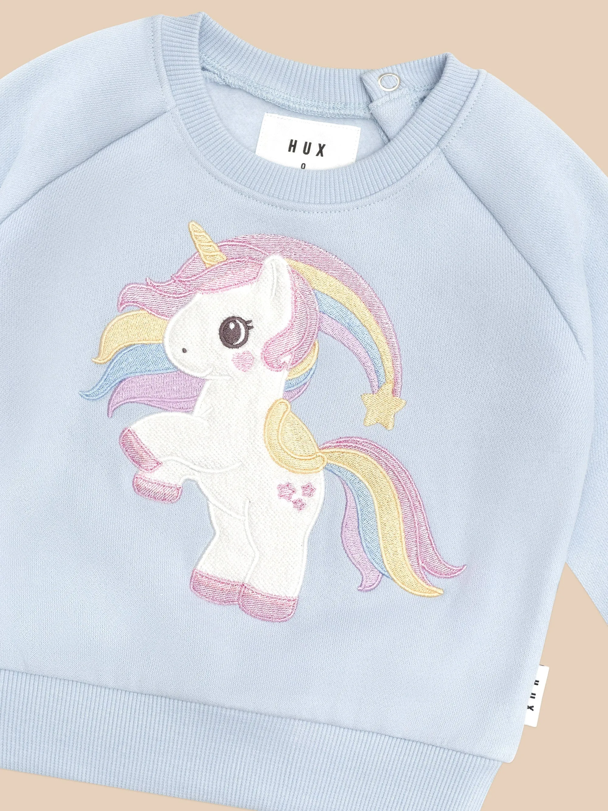 Rainbow Unicorn Sweatshirt - Ice Water