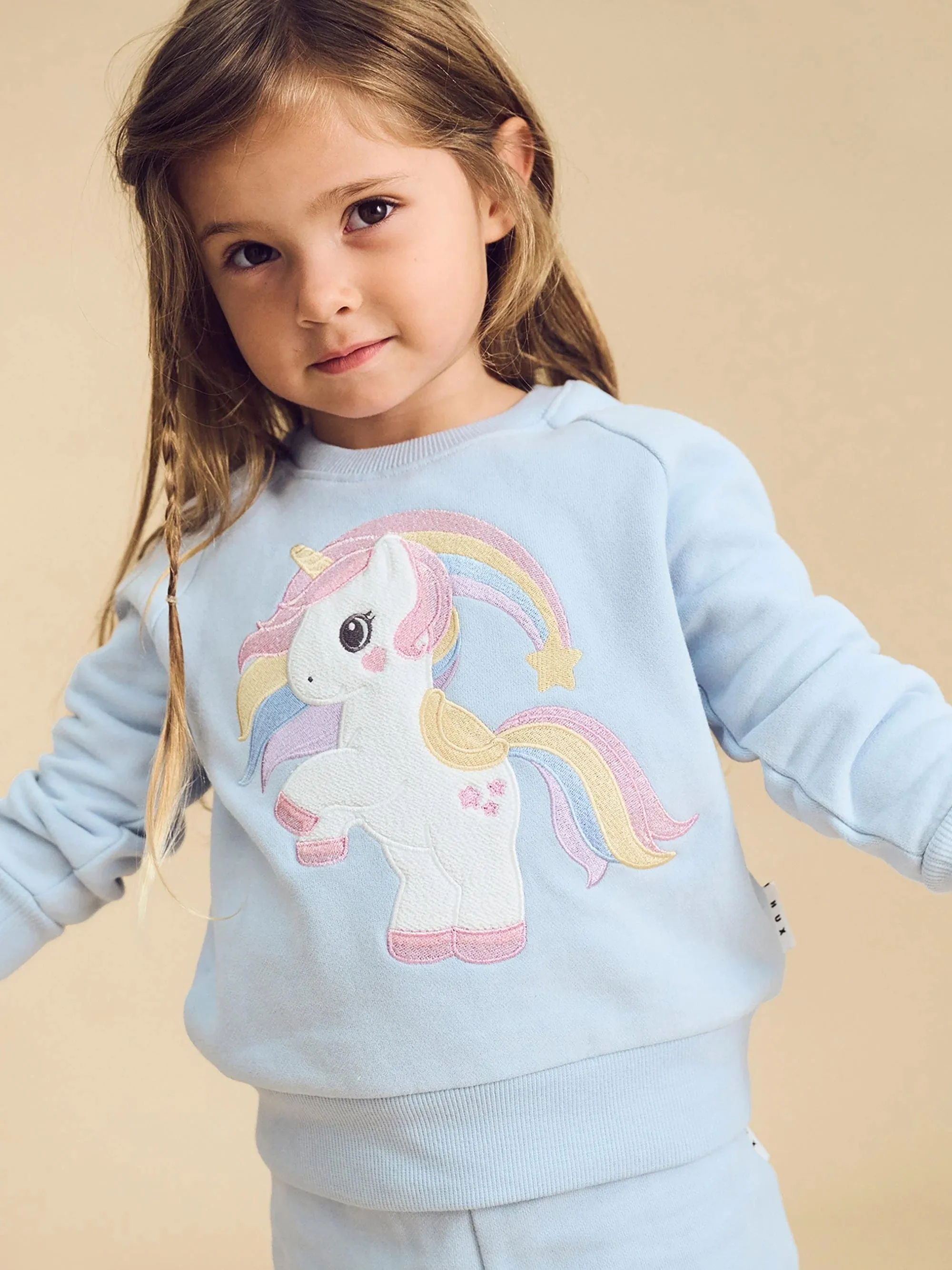 Rainbow Unicorn Sweatshirt - Ice Water