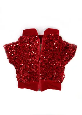 RED SEQUINED PARTY JACKET