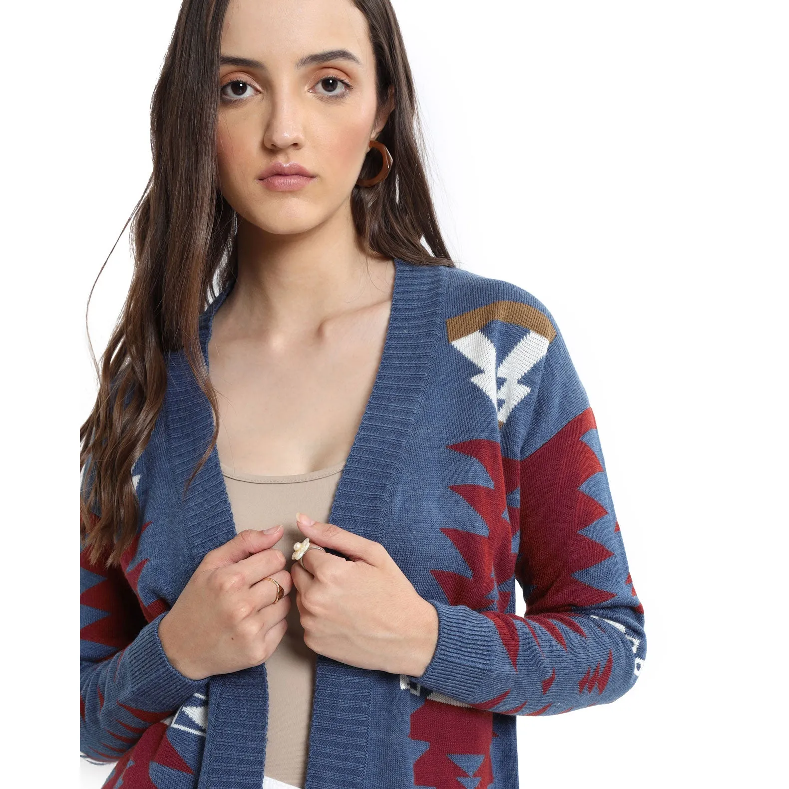 Red Vine Cardigan Sweater