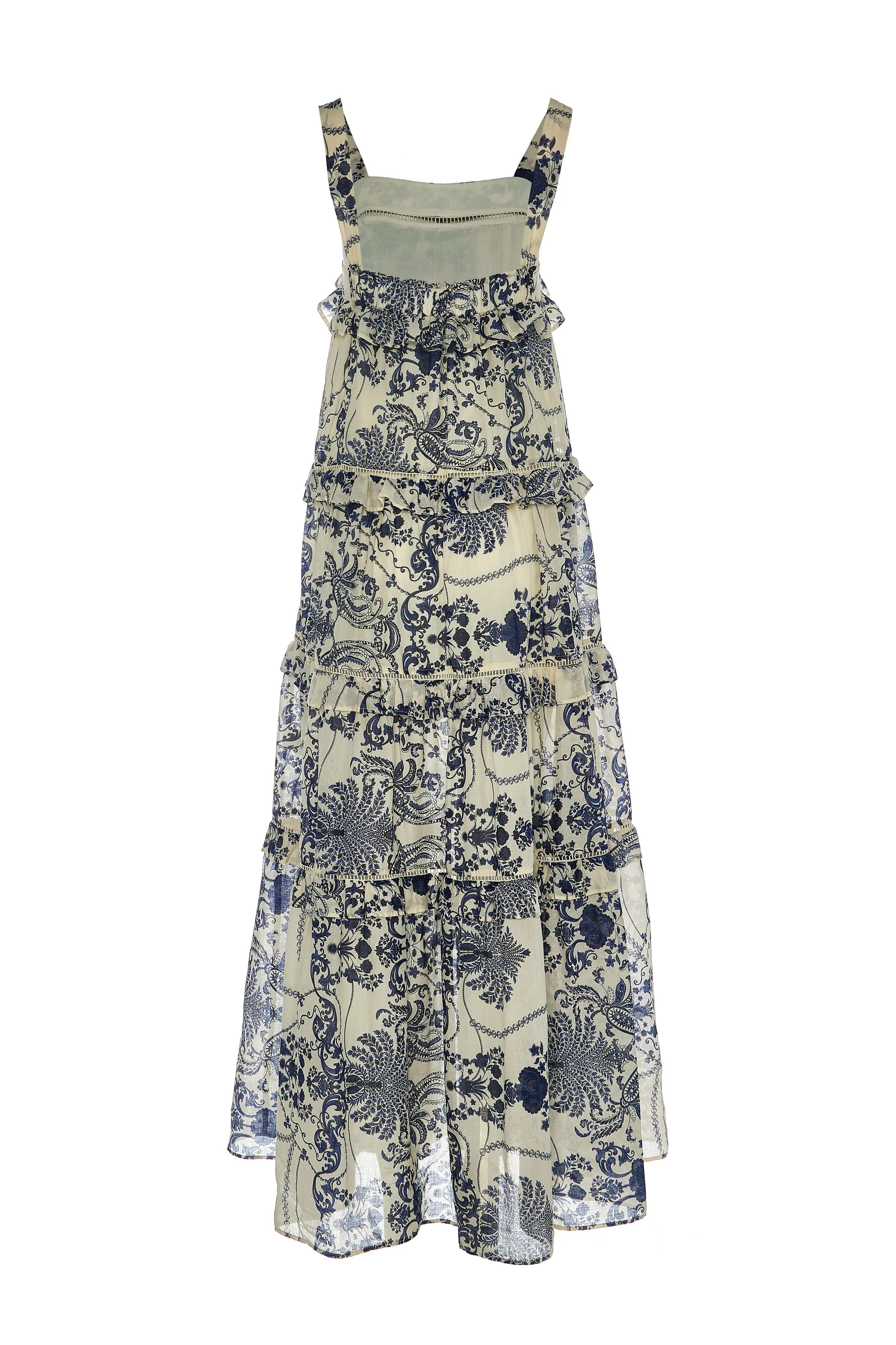 Reggina Maxi Dress Blue/Off-White