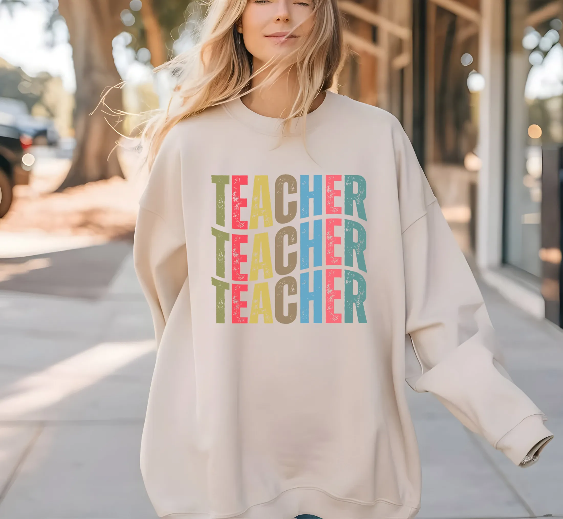 Retro Teacher Sweatshirt Gifts for Teachers