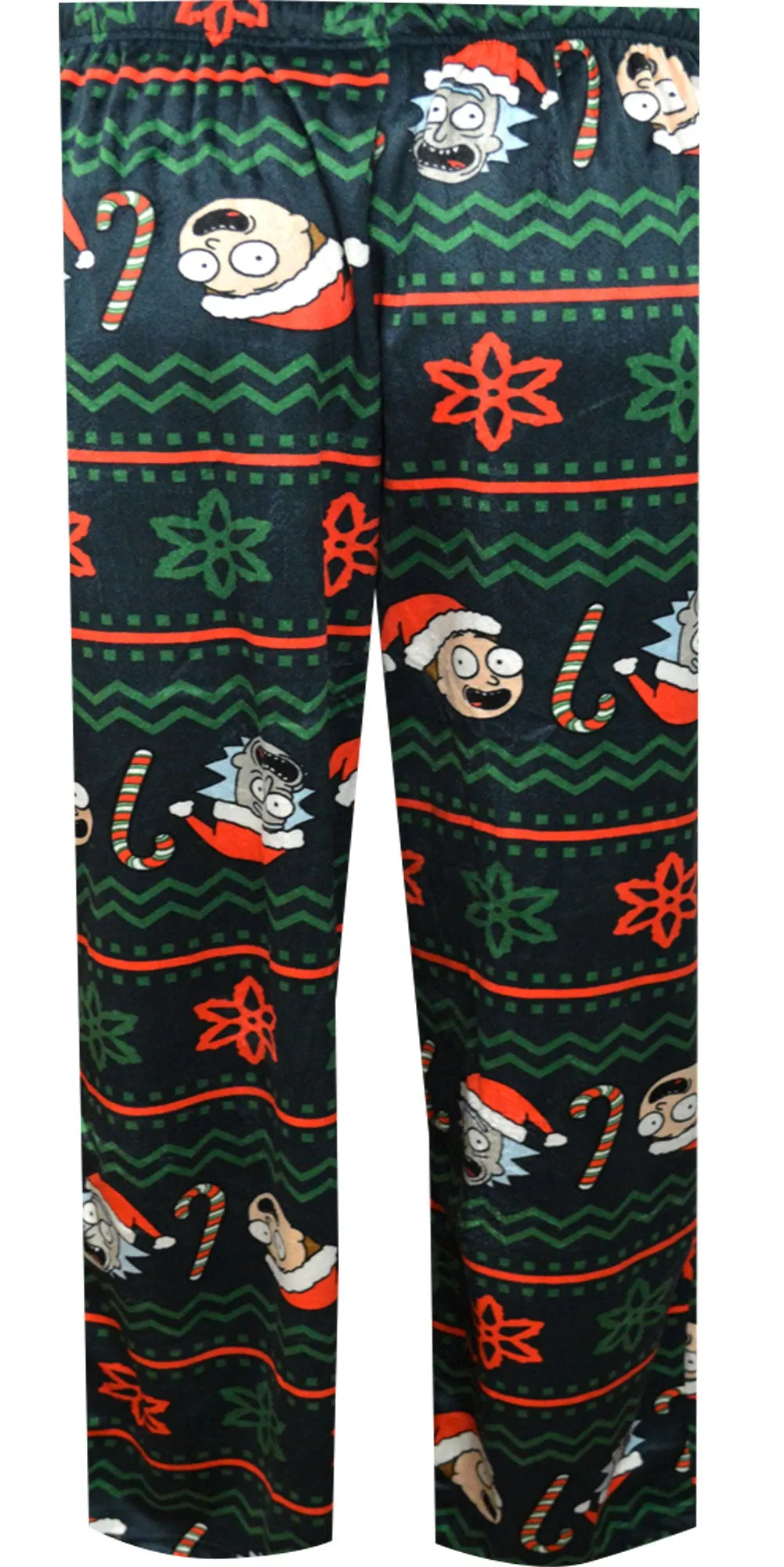 Rick and Morty Fair Isle Christmas Silky Fleece Loungepants