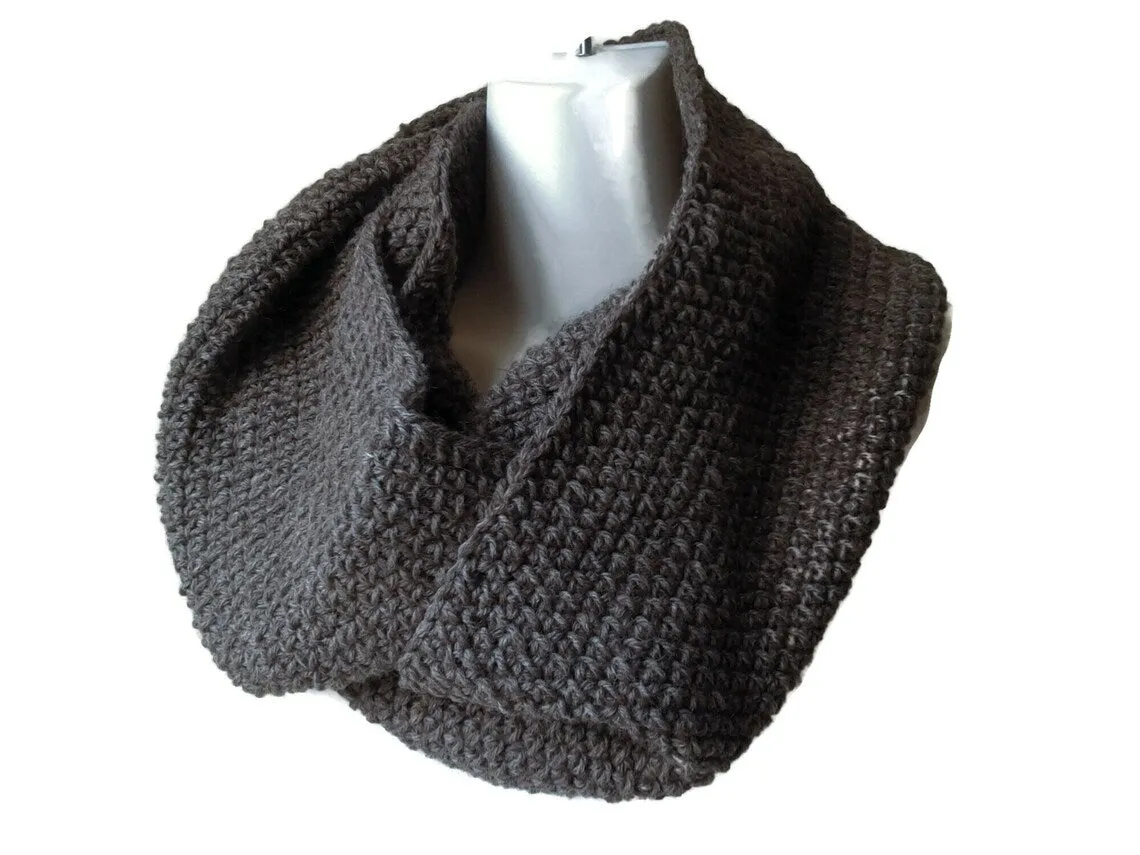 Rustic Pure Wool Infinity Scarf