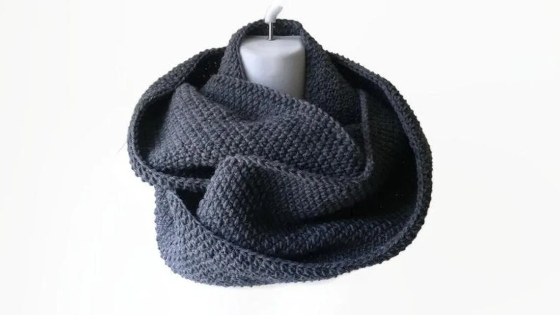 Rustic Pure Wool Infinity Scarf