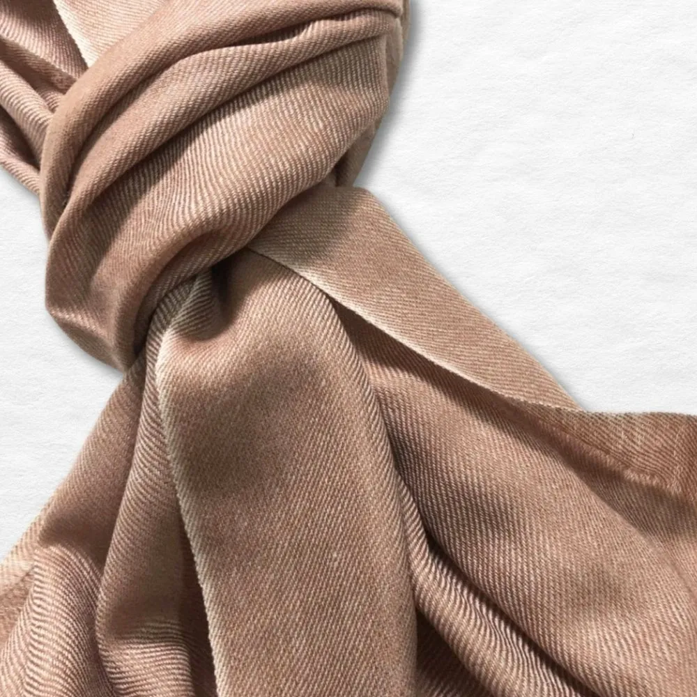 Sandstone Wool & Linen Handwoven Long Scarf/Stole