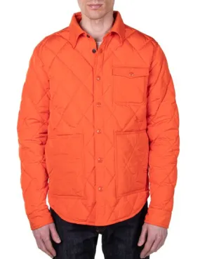 Schott NYC Quilted Shirt Jacket - Orange