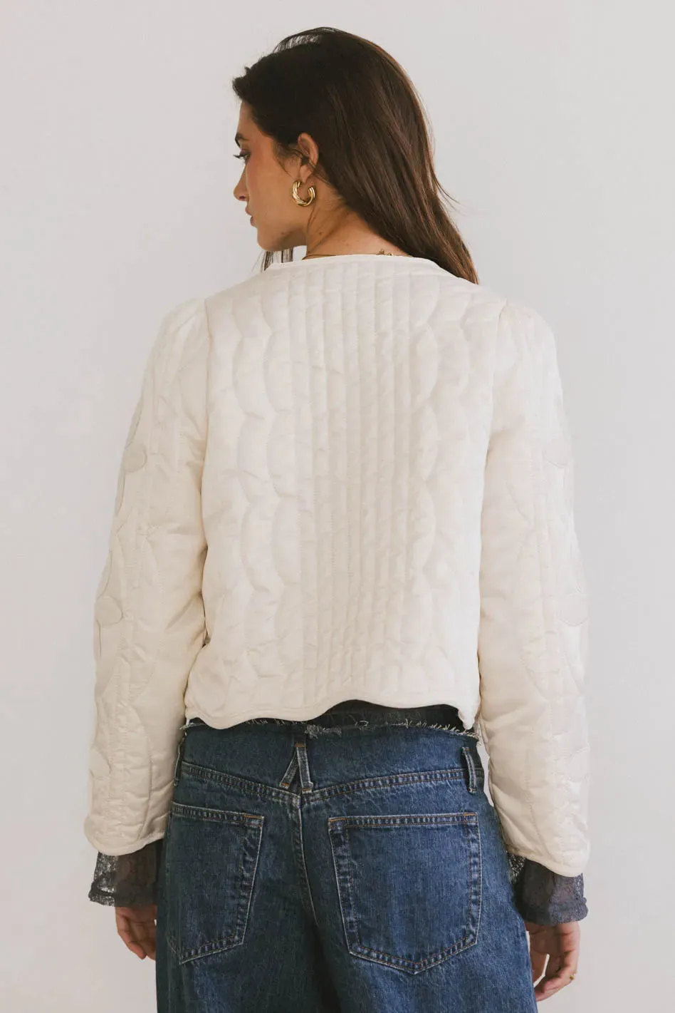 Shelly Quilted Jacket in Cream