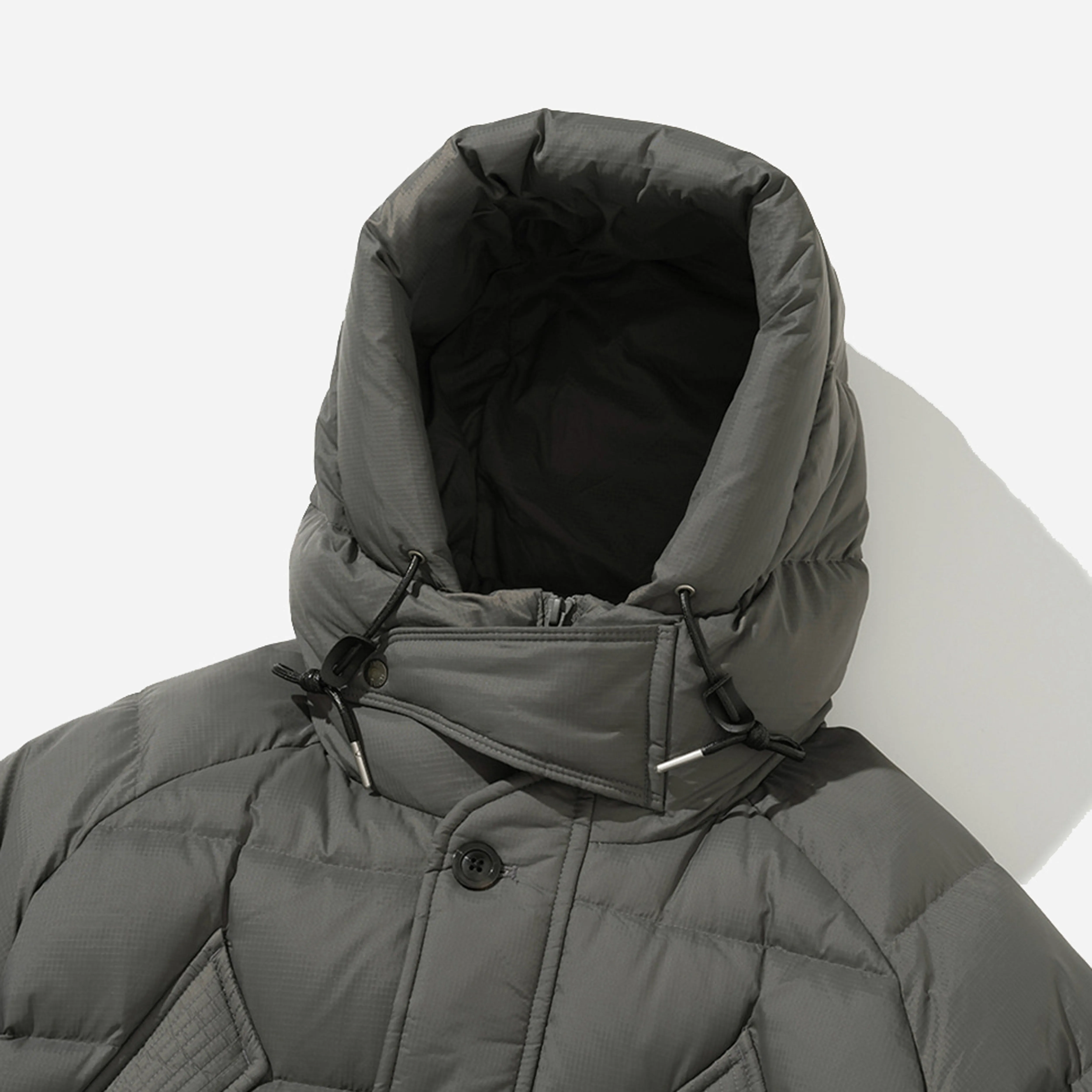 SHELTER DUCK DOWN PARKA - CHARCOAL