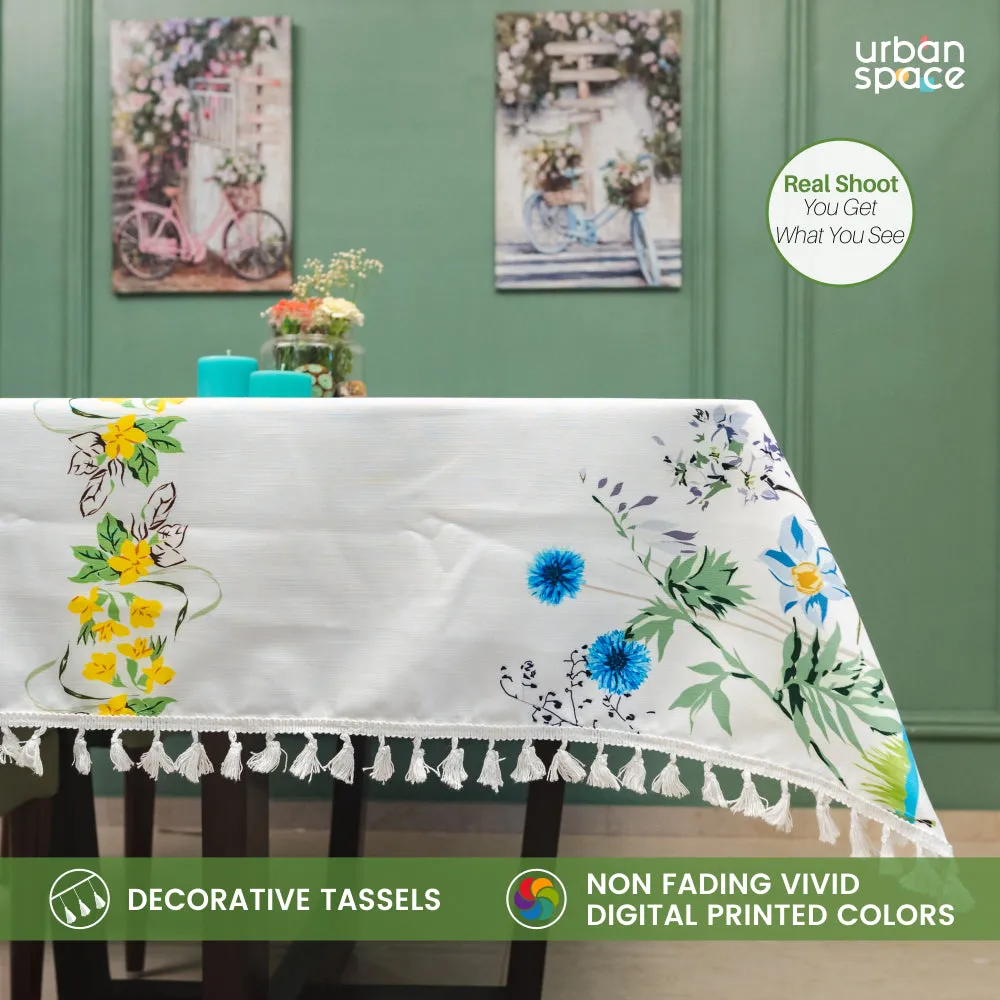 Sicilia : Anti Skid & Water resistant Linen textured Premium table cover for dining table - Amour