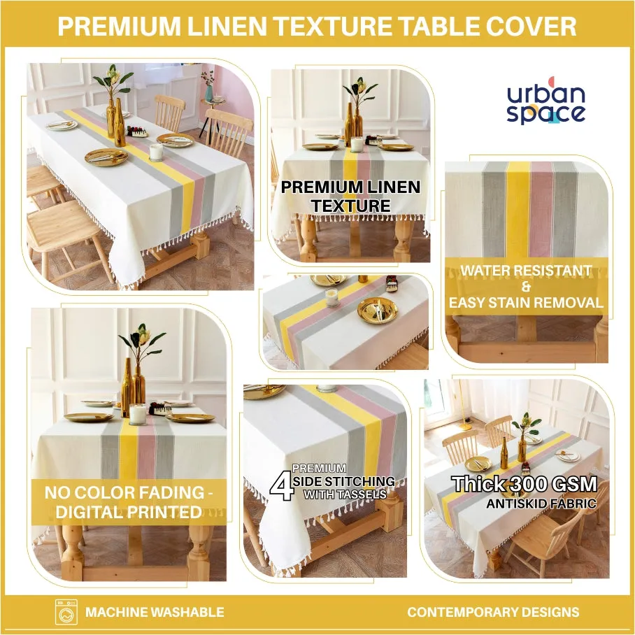 Sicilia Collection  anti skid & water resistant textured table cloth for dining table, table cover for center table - Jaipur