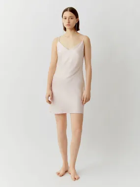 SILKINC Crystal Bias Cut V-Neck Mini Slip Dress (Spirit slip)