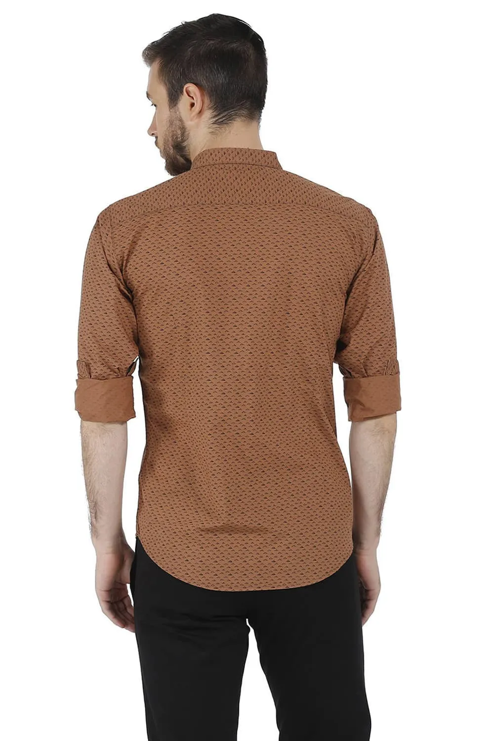 Slim Fit Cambric Printed Shirt