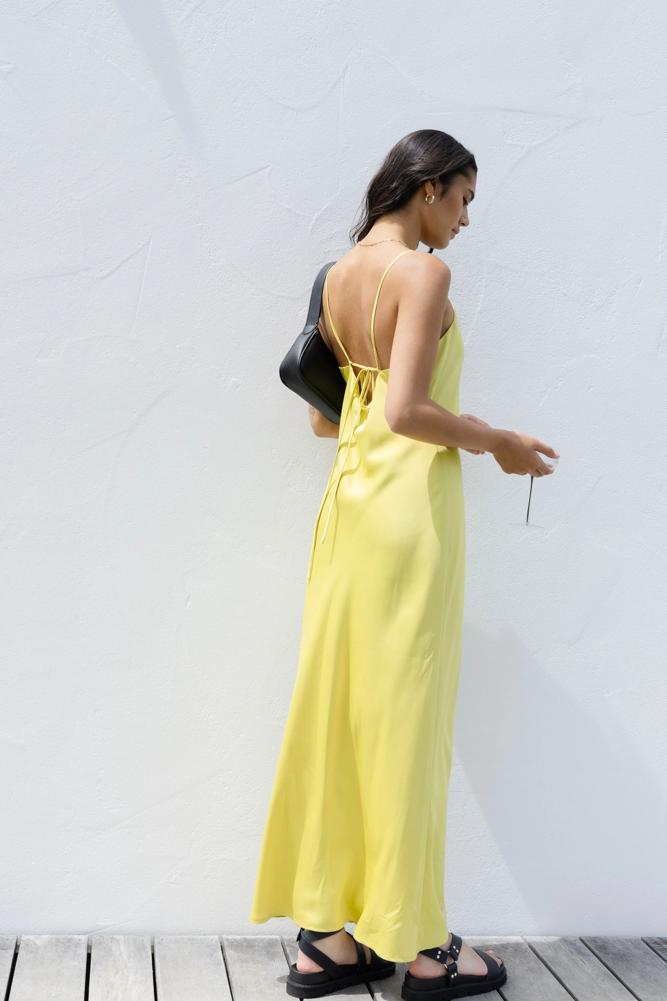 Sovereign Citron Strappy Maxi Dress