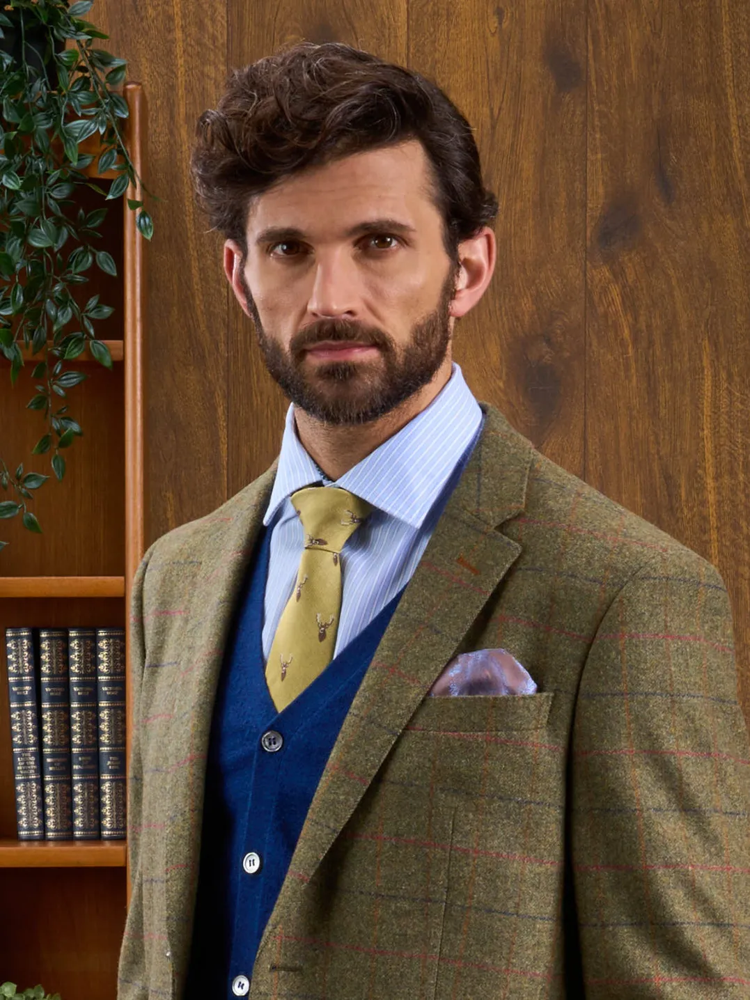 Surrey Tweed Lined Blazer In Meadow - Regular Fit