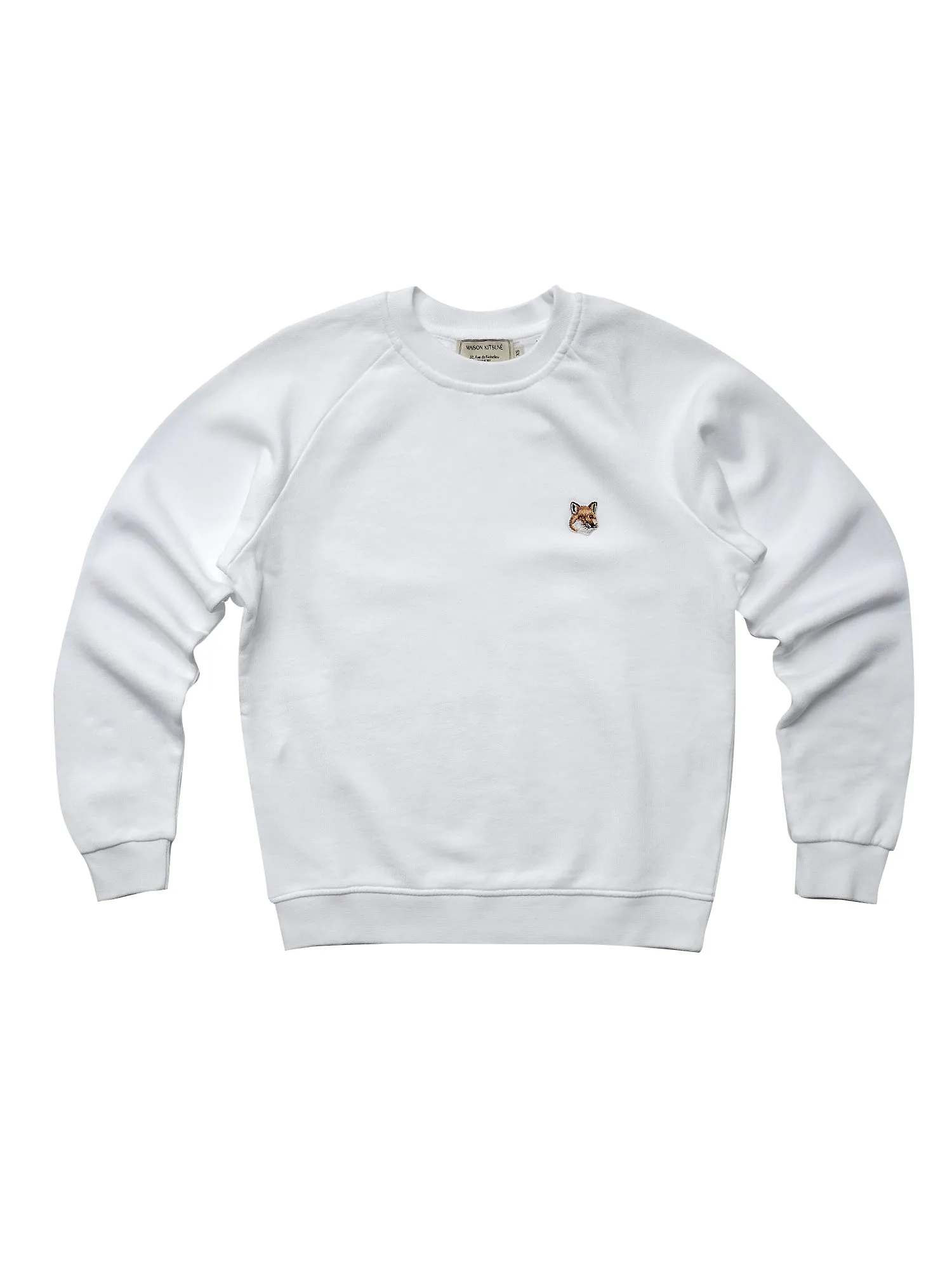 SWEATSHIRT FOX HEAD PATCH_WHITE