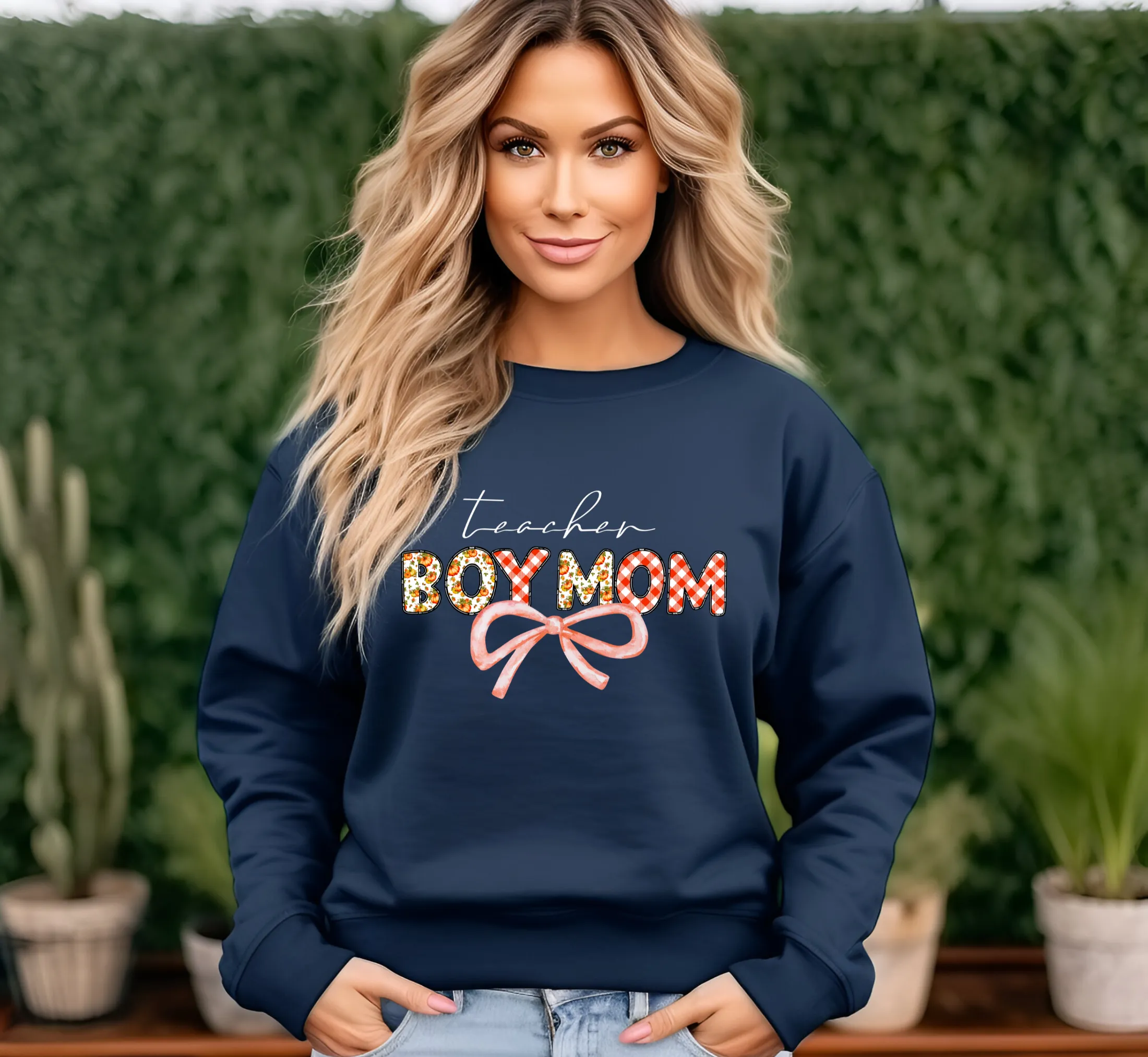 Teacher Boy Mom Sweatshirt